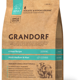 Grandorf - Adult Alle Rassen - 4 Meat/Bruine Rijst - 3 kg