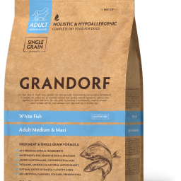 Grandorf - Adult Alle Rassen - Witte Vis/Bruine Rijst - 3 kg