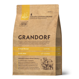 Grandorf - Adult Mini Rassen - 4 Meat/Bruine Rijst - 8 kg