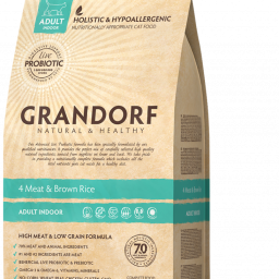 Grandorf - Kat Adult Indoor - 4 Meat/Bruine Rijst - 2 kg