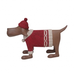 Happy House - Staande Hond Kerst 