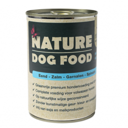 Nature Dog Food - Eend, Zalm, Garnalen en Spinazie - 400 gr