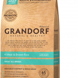 Grandorf - Adult Alle Rassen - 4 Meat/Bruine Rijst - 10 kg