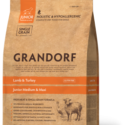 Grandorf - Junior Alle Rassen- Lam/Kalkoen/Bruine Rijst - 3 kg