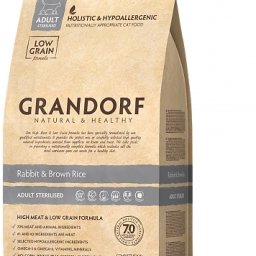 Grandorf - Kat Adult Steriel - Konijn/Kalkoen/Bruine Rijst - 2 kg