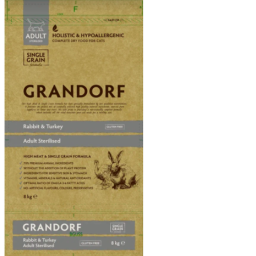 Grandorf - Kat Adult Steriel - Konijn/Kalkoen/Bruine Rijst - 8 kg
