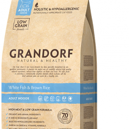 Grandorf - Kat Adult Indoor - Witte Vis/Bruine Rijst - 2 kg