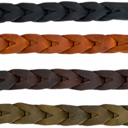 Country Leather - Gevlochten Halsband - 36-46 cm