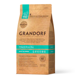 Grandorf - Adult Alle Rassen - 4 Meat/Bruine Rijst - 1 kg