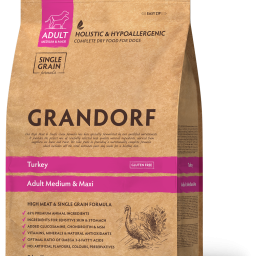 Grandorf - Adult Alle Rassen - Kalkoen/Bruine Rijst - 3 kg