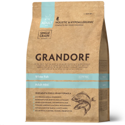 Grandorf - Adult Mini Rassen - Witte Vis/Bruine Rijst - 3 kg