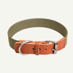 OUTLET : Waxed Leather met Canvas - Halsband - 51-59 cm