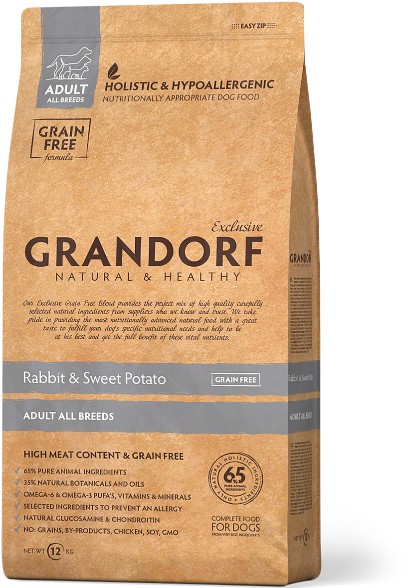 Grandorf - Adult Alle Rassen - Konijn/Kalkoen/Zoete Aardappel - 10 kg