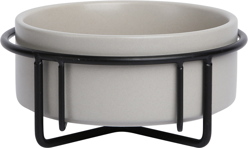 Jack&Vanilla - Keramische eetkom met metalen standaard - S