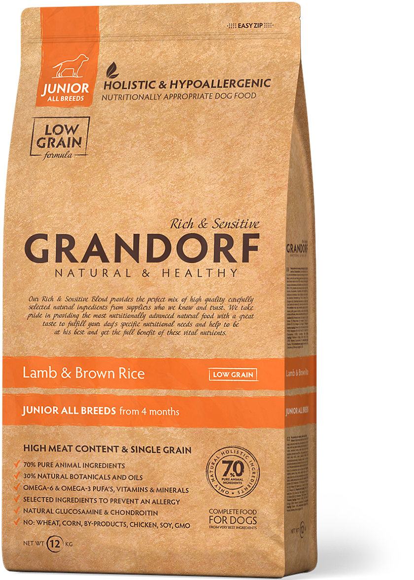 Grandorf - Junior Alle Rassen - Lam/Kalkoen/Bruine Rijst - 10 kg