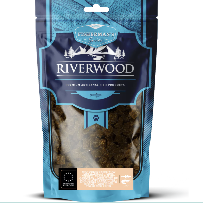 Riverwood - Mini Cubes - Kabeljauw met Garnaal - 125 gr