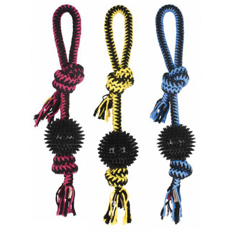 Trekspeeltje Twist Prickly Ball - Cotton rope - 42 cm