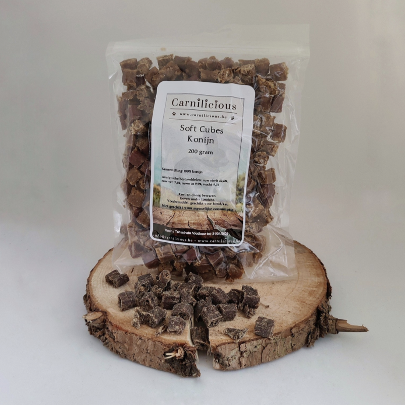 Carnilicious - Soft Cubes - Konijn - 200 gr