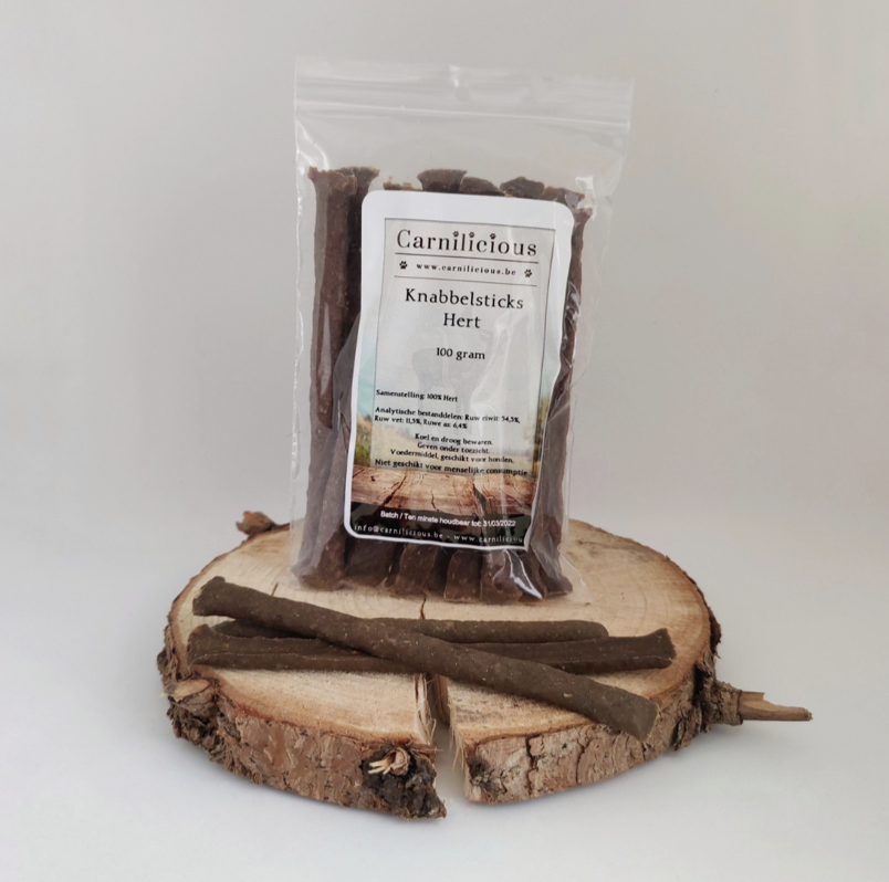Carnilicious - Vleessticks Hert - 100 gr